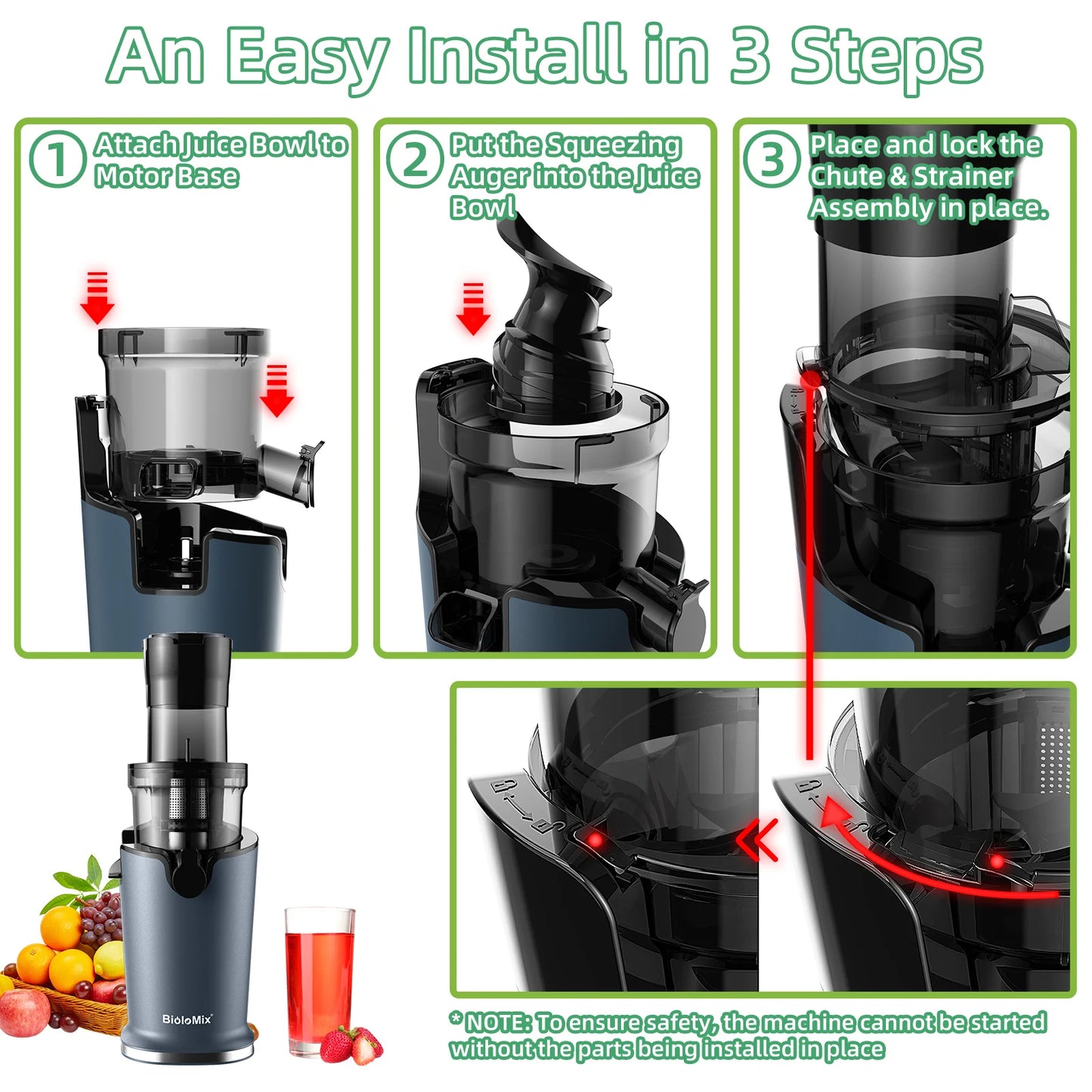 Blendiva Cold Press Slow Juicer