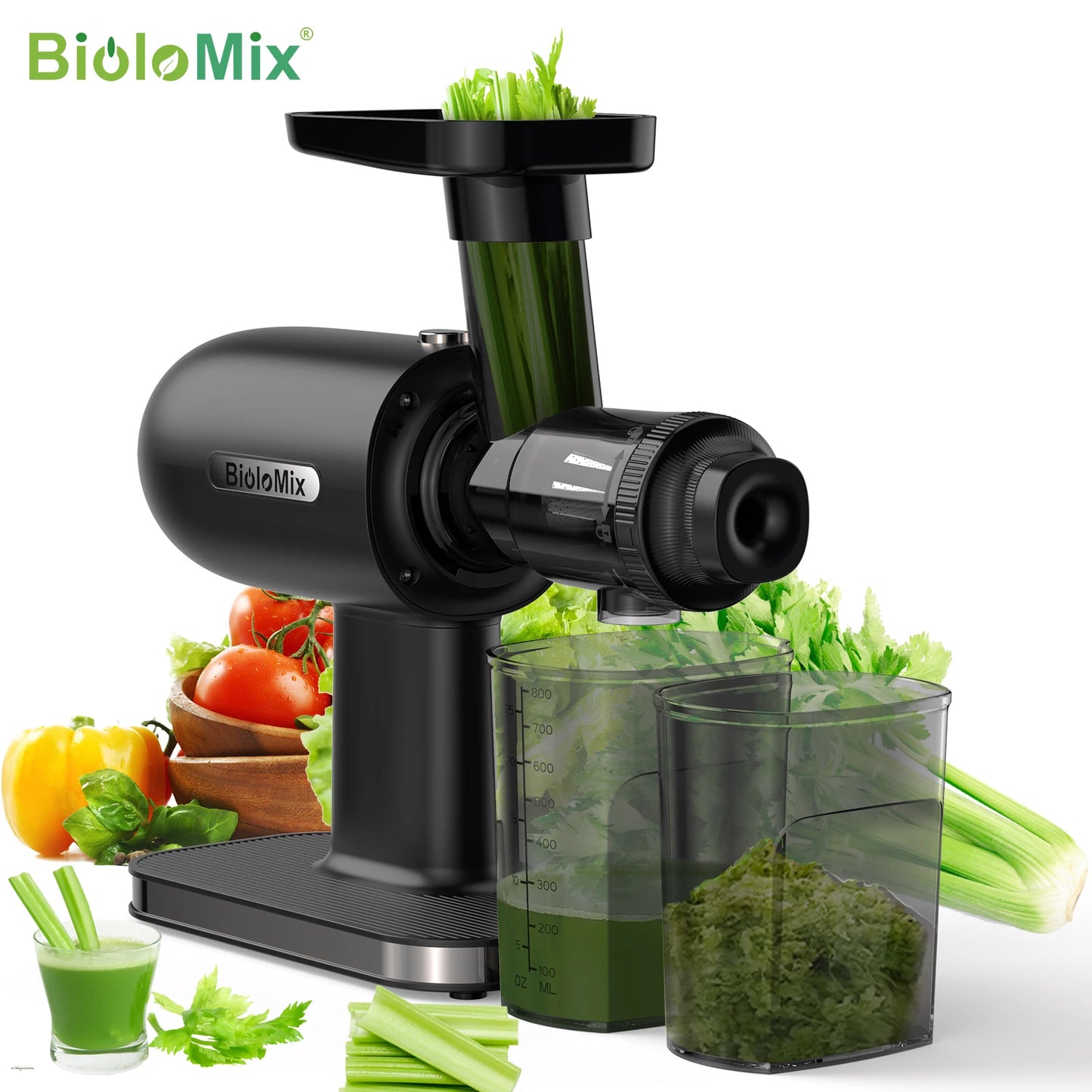 Blendiva Horizontal Cold Press Juicer